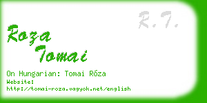 roza tomai business card